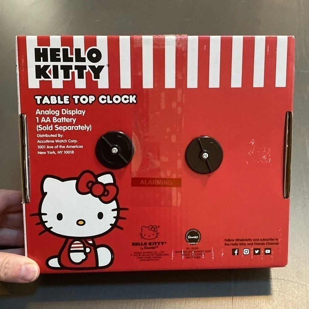 Sanrio Hello Kitty tabletop clock Red & White